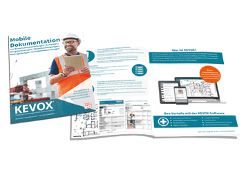 Bausachverständige KEVOX Broschuere Software und App für Dokumentation